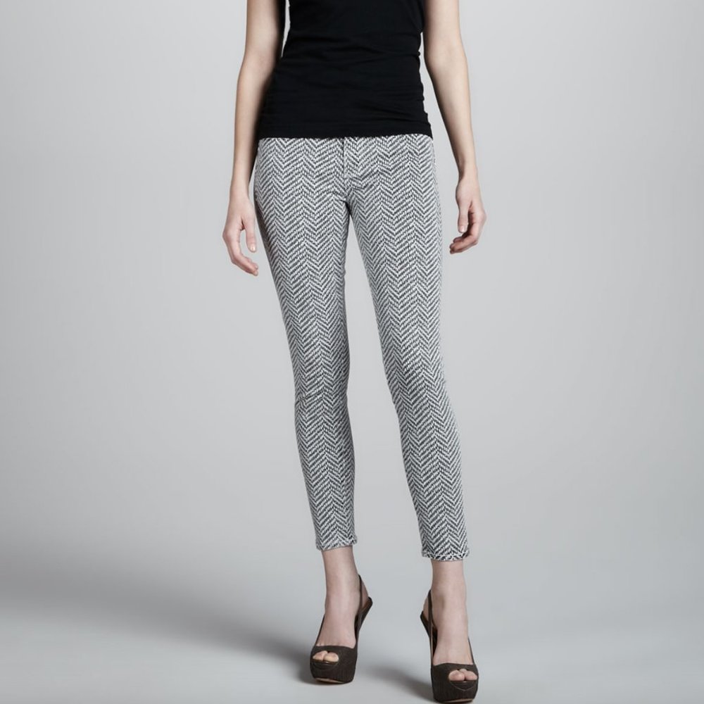 Paige Denim Hoxton Ankle Ultra Skinny Herringbone Jeans